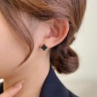 925纯银四叶草耳钉